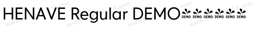 HENAVE Regular DEMO字体转换